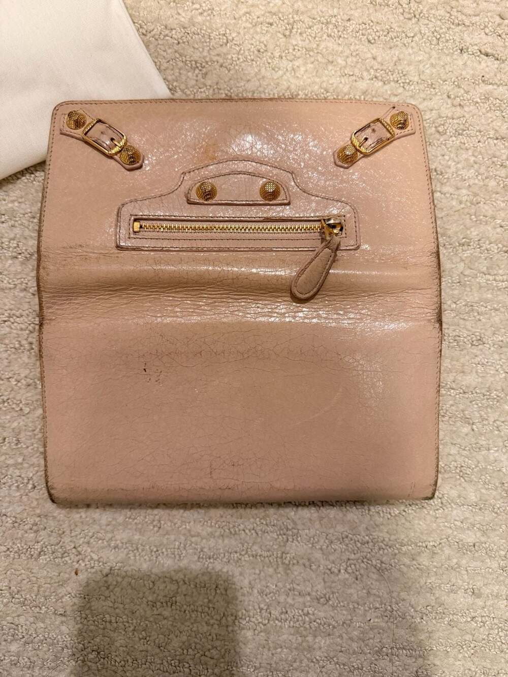Balenciaga Classic Continental Giant 12 Money Wallet Rose Des Sables Leather - Picture 5 of 11